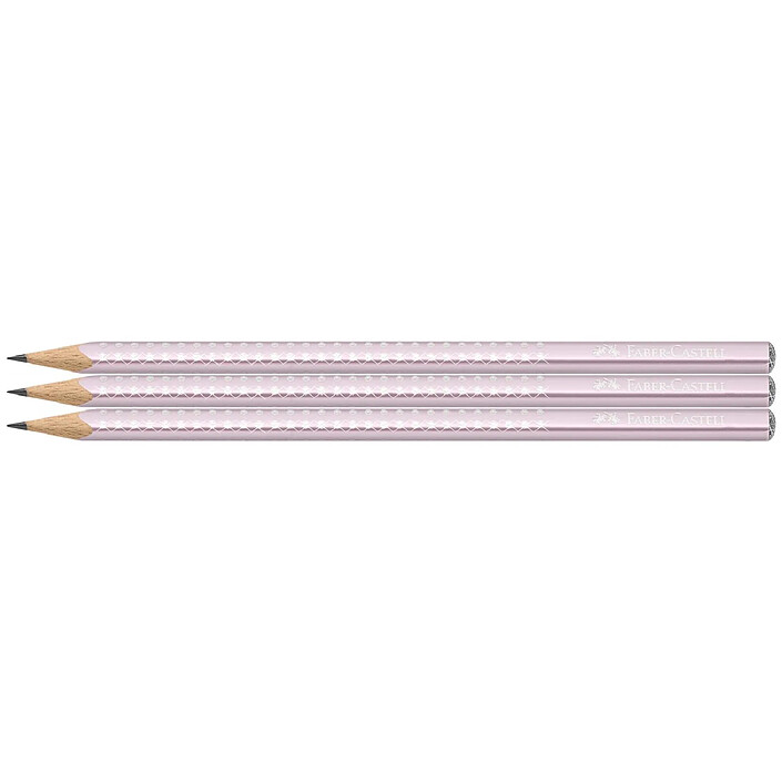 FABER-CASTELL Crayon Papier Graphite Sparkle Rose Metallic Graduation B x 3