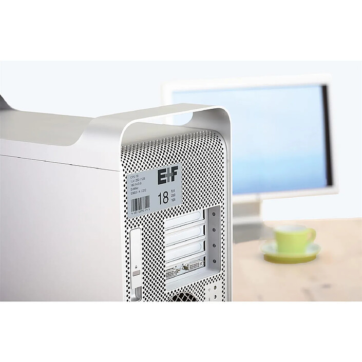 Avis HERMA Boite 1200 Etiquettes de Plaque Signalétique Film 45,7 x 21,2 Argent