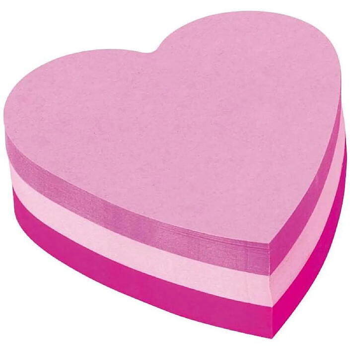POST-IT Bloc note repositionnable 'Coeur' 70x70 mm 225 feuilles