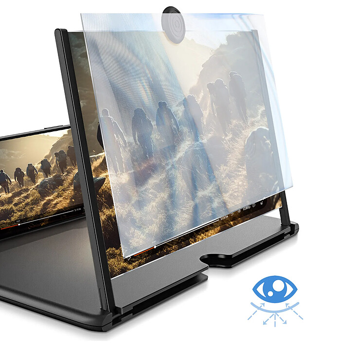 Avis Avizar Amplificateur Écran 3D 12 pouces pour Smartphone Lentille HD Pliable Noir