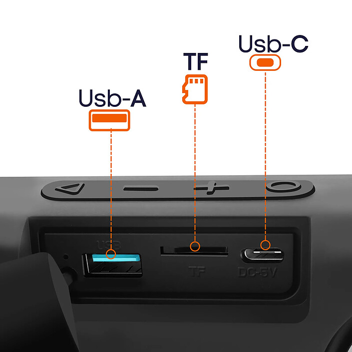 Acheter wiwu Enceinte sans fil Bluetooth Autonomie 4h Étanche IPX7 Compacte Noir