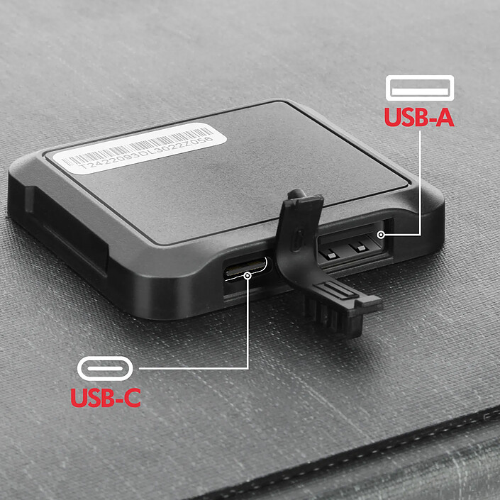 Acheter Swissten Chargeur Solaire 22W Ports USB USB-C Étanche IP67 et Pliable Gris