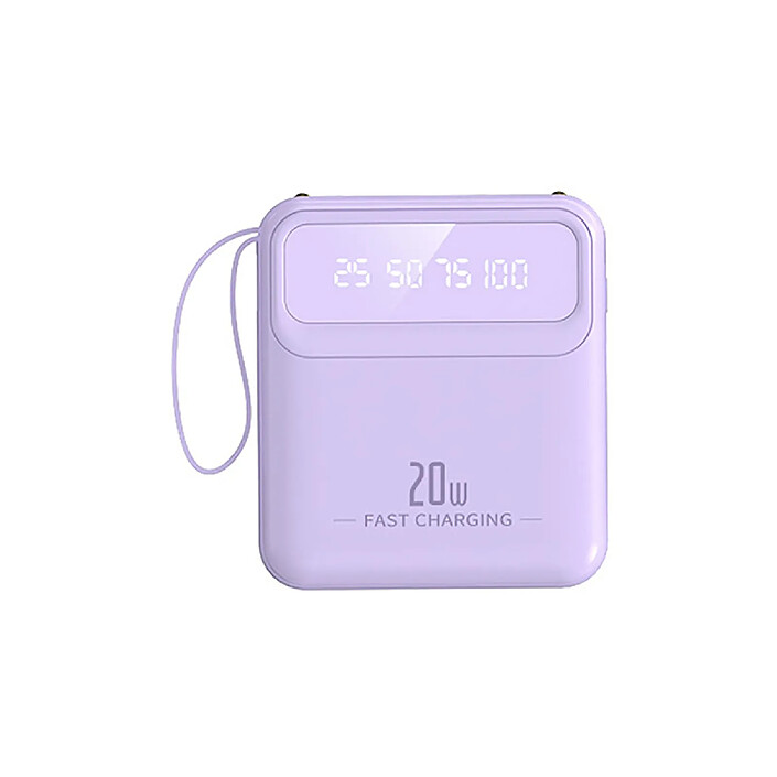 Avizar PowerBank 10000mAh 20W avec Écran LED / Torche / Câbles Compact