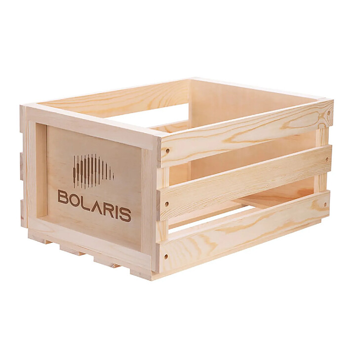 Avizar Casier Rangement en Bois Naturel pour 75 Albums Large Solide