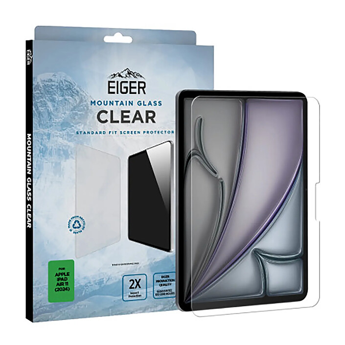 Avis Eiger Verre Trempé 2.5D pour iPad Air 11" 2024 2025 Premium Asahi Ultra Solide Transparent