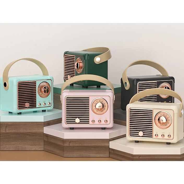 Avis Avizar Enceinte Bluetooth 5.0 3W RMS Modèle Auteuil avec Poignée de Transport Rose