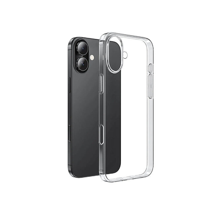 Jaym Coque pour iPhone 16 Plus Souple Compatible avec le Chargement Sans Fil Transparent