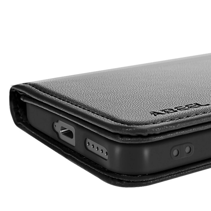 Acheter Abeel Étui Portefeuille Honor 400 Anti-RFID avec Porte-Cartes Noir