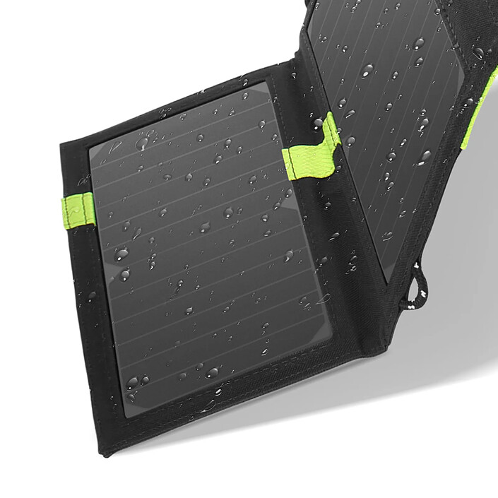 Acheter Avizar Chargeur Solaire Étanche 20W Double USB Pliable pour l'extérieur Noir