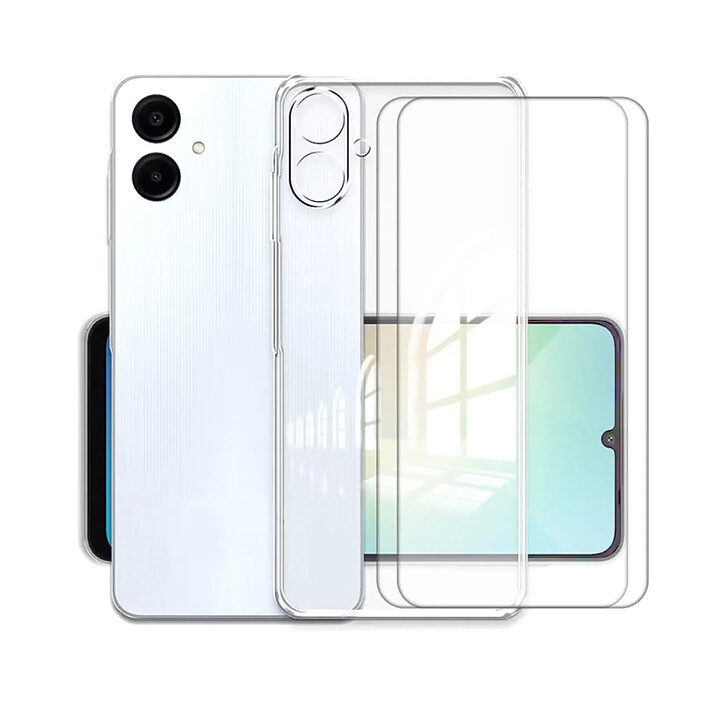 Avis Evetane Coque Samsung Galaxy A06 5G Antichoc coins renforces Silicone + 2 Vitres en verre trempe Protection ecran