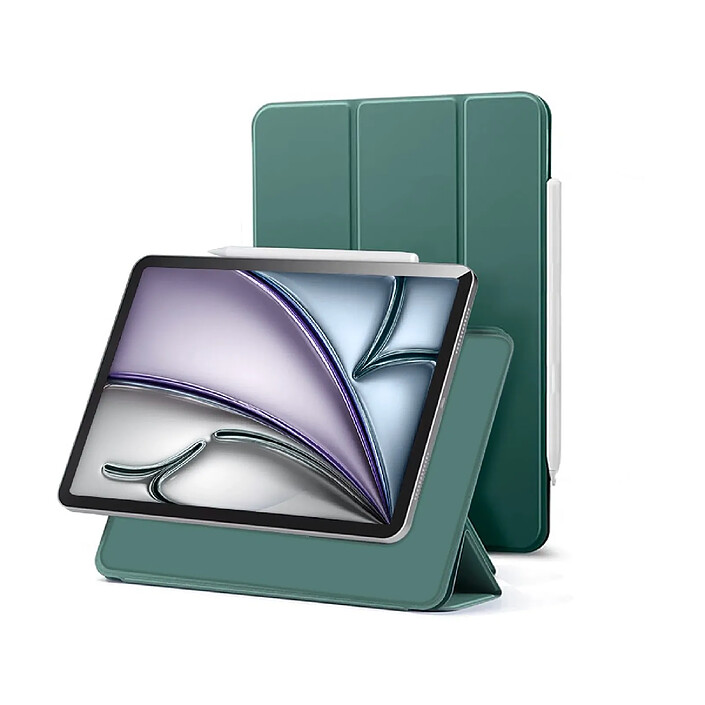 Evetane Etui iPad Fixation Magnétique vert pour iPad Air 6 (M2) et iPad Air 7 (M3) 13