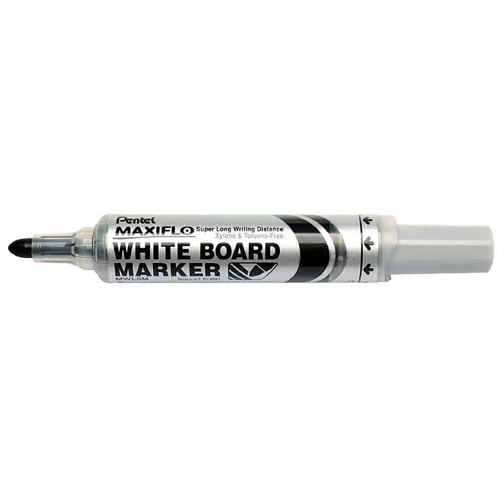 PENTEL Marqueur pour tableau blanc MAXIFLO MWL5M Noir x 12