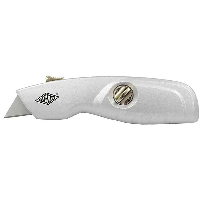 WEDO Cutter de sécurité ALU, lame trapèze, argent