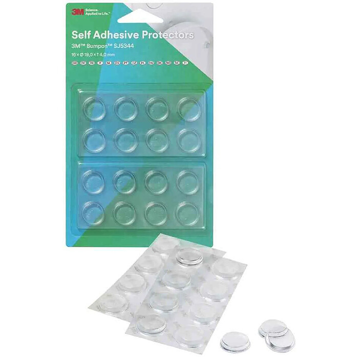 3M blister Pastilles anti-bruit/anti-glisse, rond, 12,7 mm