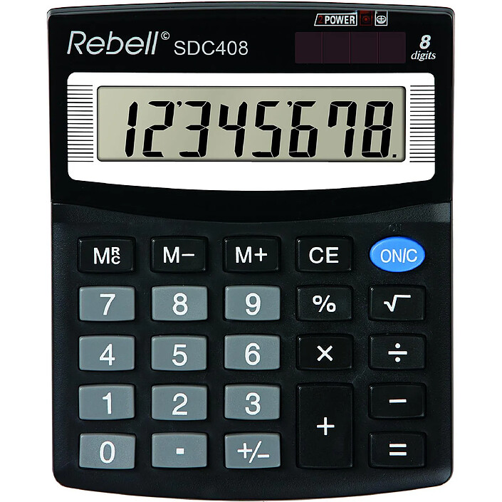 REBELL Calculatrice de bureau SDC 408, noir