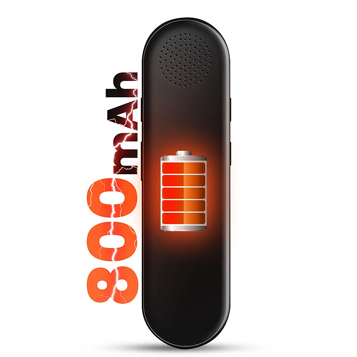 Avizar Traducteur vocal IA Bluetooth Ultra compact 42 Langues Noir pas cher