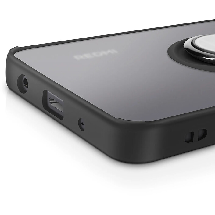 Avizar Coque pour Xiaomi Redmi A5 Bague Magnétique Dos Translucide Noir pas cher