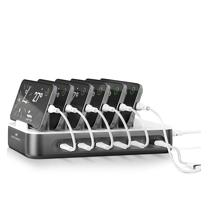 Acheter 4smarts Station de Charge 100W Multiport 5 USB-C + USB et 6 Câbles inclus Gris