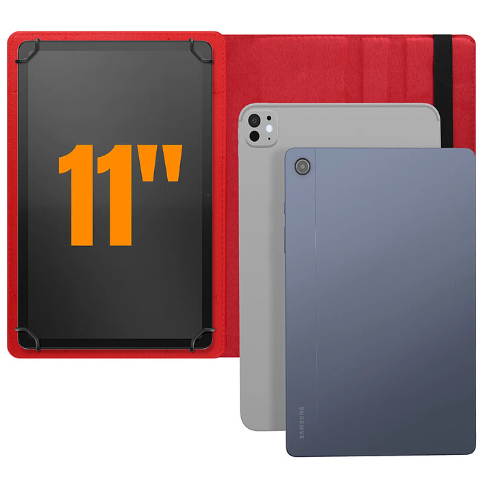 Avis Avizar Étui Universel pour Tablettes 11 pouces Clapet Rotatif 360° Rouge