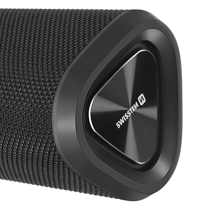 Swissten Enceinte Bluetooth 15W Autonomie 10h IP55 Câble et Dragonne inclus Noir pas cher