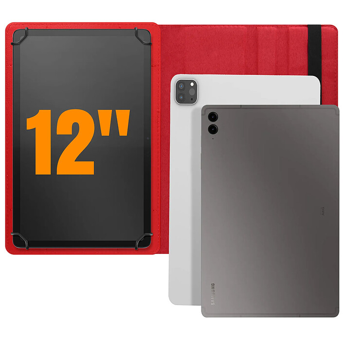 Avis Avizar Étui Universel pour Tablettes 12 pouces Clapet Rotatif 360° Rouge