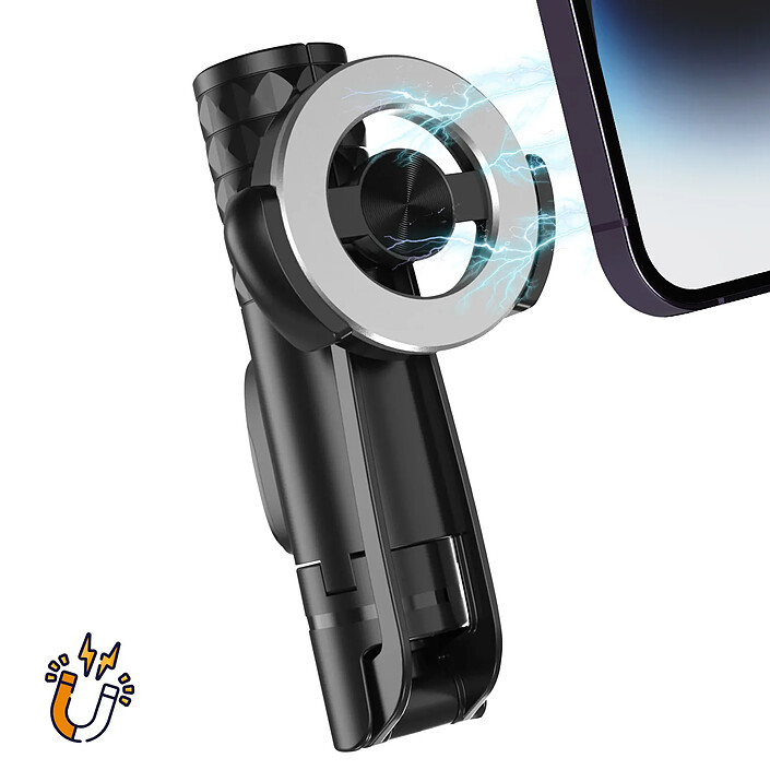 Avis wiwu Perche selfie Magnétique Rotative 360° avec Télécommande Bluetooth Noir