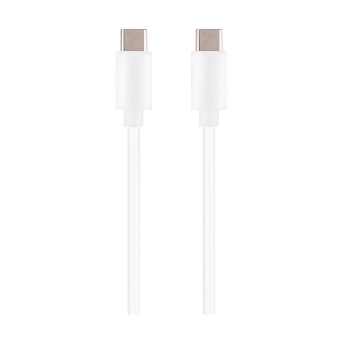 Grab 'N Go Câble USB-C vers USB-C PD 3.0 60W Charge et Synchronisation 1m Blanc