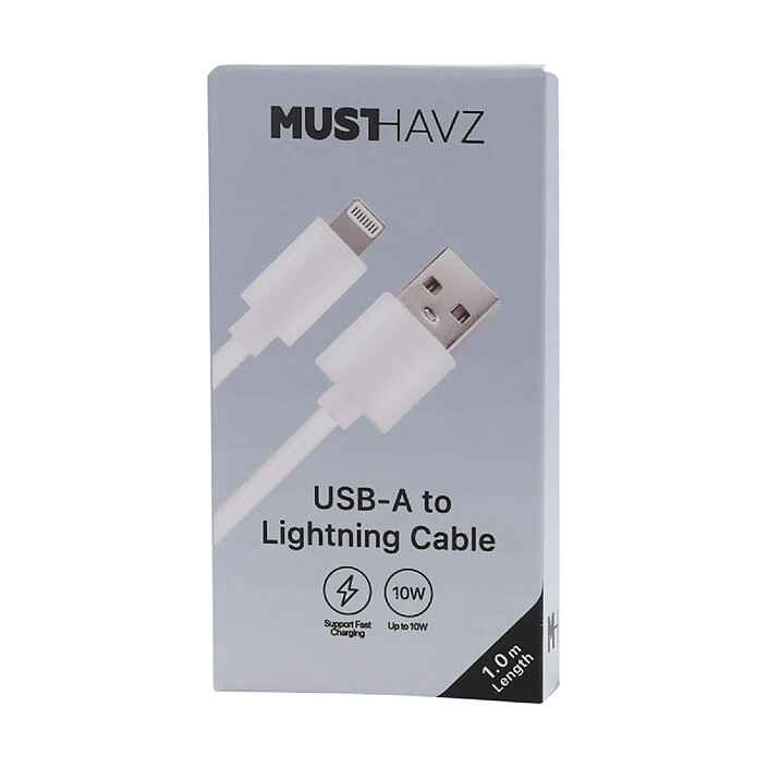 Avis Grab 'N Go Câble Lightning vers USB 10W Charge et Synchronisation 1m Blanc