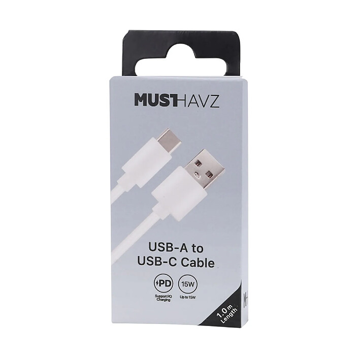 Acheter Grab 'N Go Câble USB-C vers USB PD 15W Charge et Synchronisation 1m Blanc