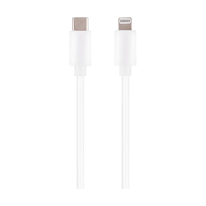 Grab 'N Go Câble Lightning vers USB-C PD 3.0 27W Charge et Synchronisation 1m Blanc