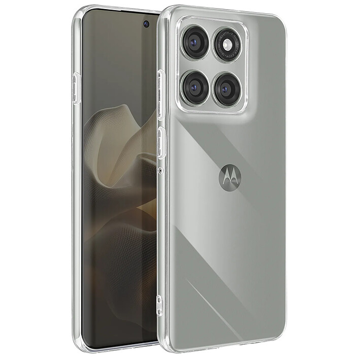 Avizar Coque pour Motorola Edge 60 Pro Silicone Souple Transparent