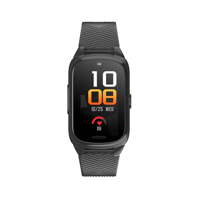 Forever Montre Connectée pour Senior BT 5.3 4G Avec Alerte Chute IP67 Noir