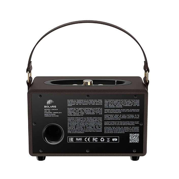Avis Avizar Enceinte Bluetooth 5.3 Lincoln Sans Fil 40W Autonomie 10h avec Bandoulère Marron