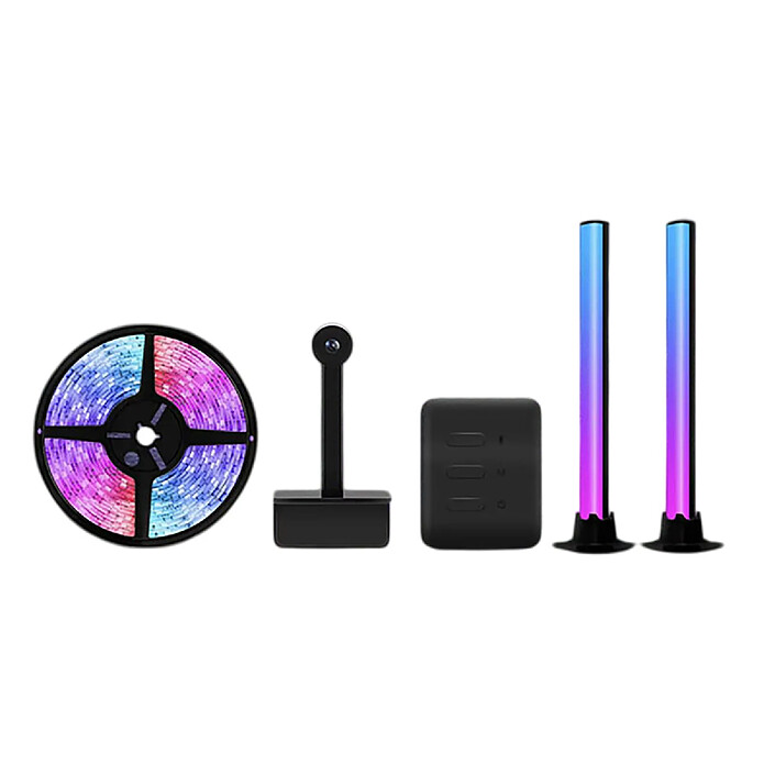 Avizar Kit LED Intelligent pour TV 55" à 65" avec WiFi, Caméra et 2 Modules Latéraux