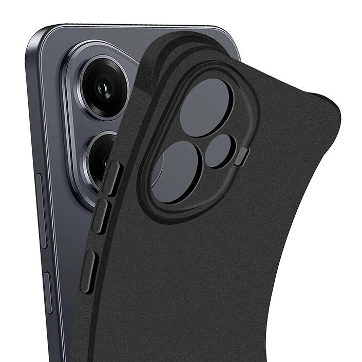 iMak Coque pour Honor 400 Silicone Antichoc Coins Bumper Noir pas cher