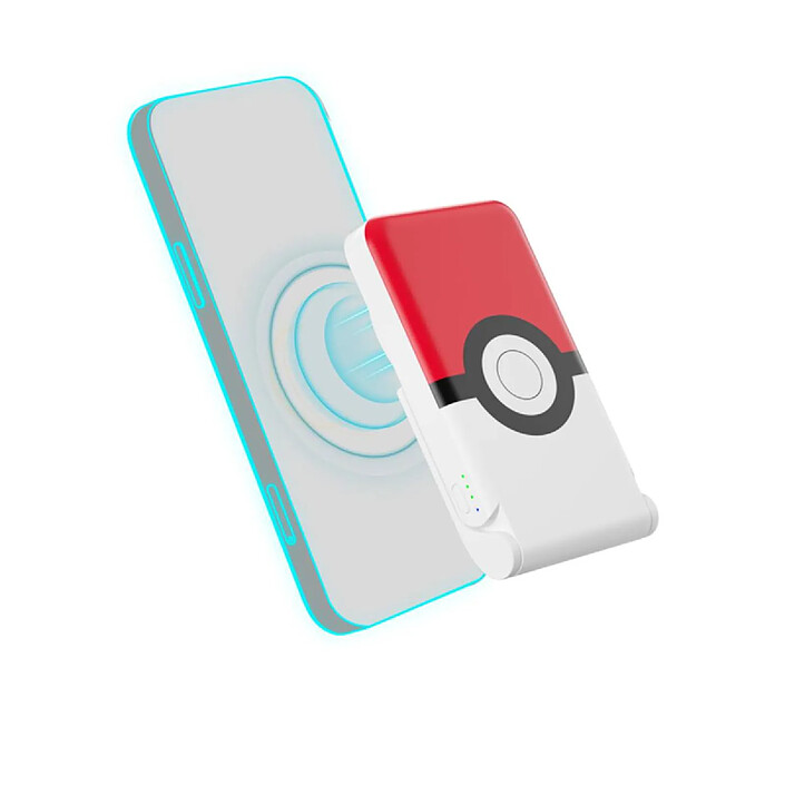 Avis Pokemon Batterie de Secours 5000 mAh Qi Magsafe Pokéball Charge Rapide USB-C Rouge