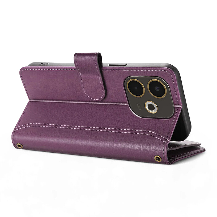 Avis Avizar Étui Portefeuille Oppo A5 Pro Dragonne amovible Fermeture magnétique Violet