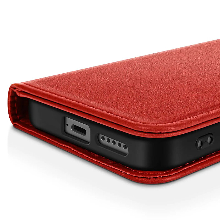 Acheter Avizar Étui Portefeuille à Rabat pour Honor 400 Style Cuir Rouge