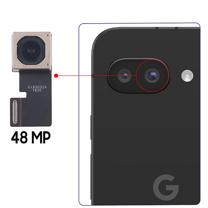 Avis Clappio Caméra Arrière Principale pour Google Pixel 9a 48MP Connecteur G1A5002A