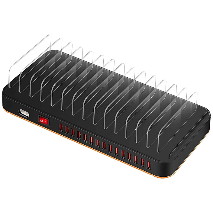 Avizar Station de Charge Smartphone Tablette 15 Ports USB Ventilation et Support