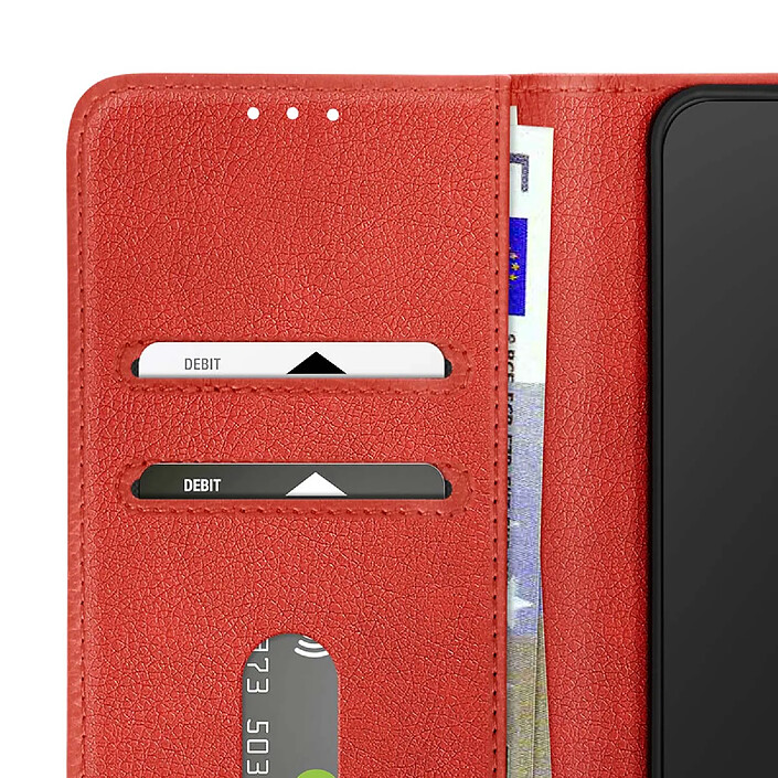 Avizar Étui Portefeuille à Rabat pour Honor 400 Style Cuir Rouge pas cher