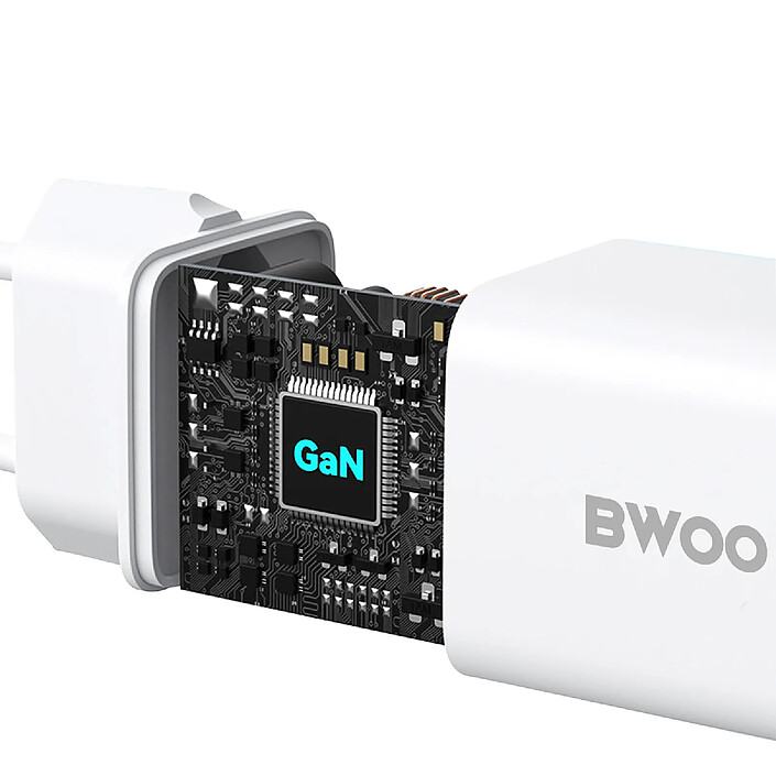 Avis Bwoo Chargeur Secteur Rapide 30W GaN USB-C Câble 60W 1m Blanc