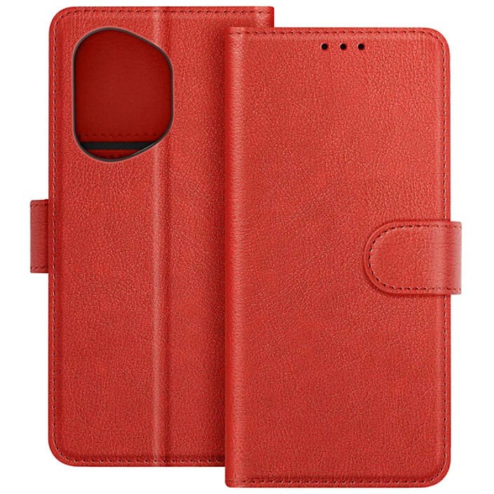 Avizar Étui Portefeuille à Rabat pour Honor 400 Style Cuir Rouge