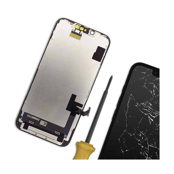 Clappio Écran de Remplacement LCD pour iPhone 16e Soft OLED avec Châssis Noir pas cher