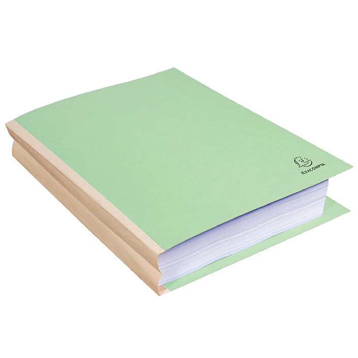 Avis EXACOMPTA Paquet de 25 chemises à dos toilé 300 g dos 3cm 24x32cm Vert