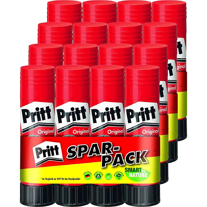 PRITT Pack Eco de 4 Bâtons de colle 22g Naturelle sans solvant x 4