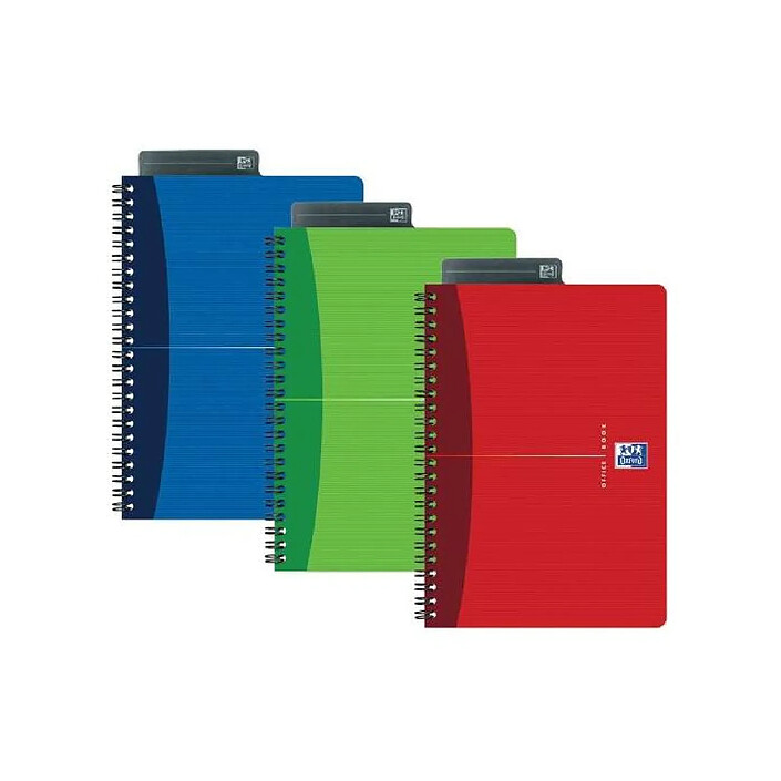 OXFORD Office Cahier à spirale, A4, quadrillé, 100 pages x 10