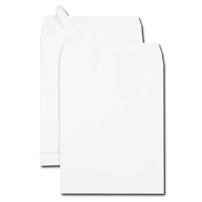 GPV Paquet de 50 sacs à soufflets velin blanc C4 229x324 120 g/m² bande de protection