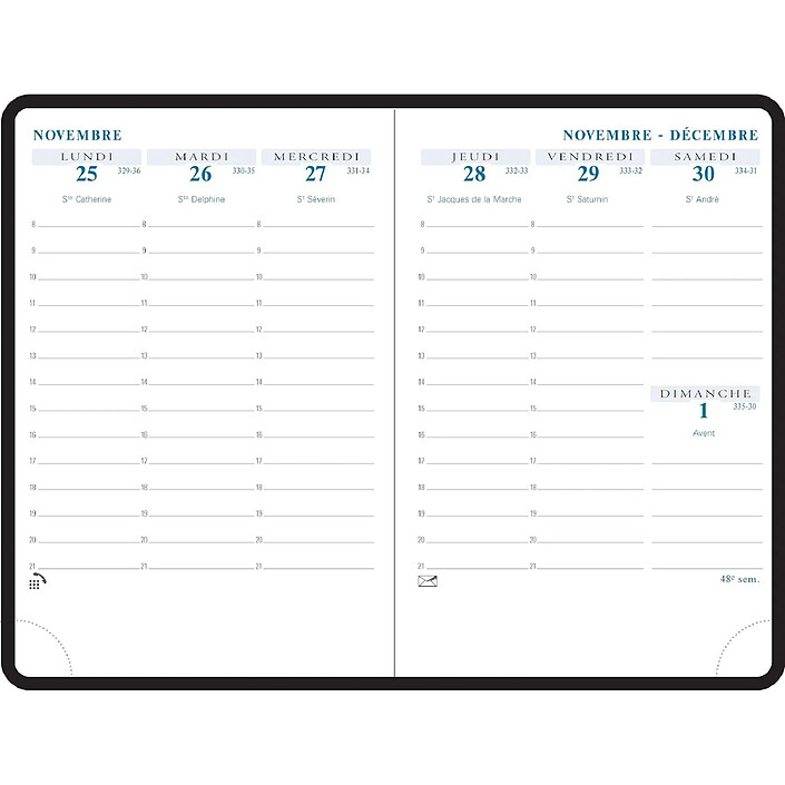 EXACOMPTA Agenda Agora Winner 10,5x15,5cm 1S/2 Pages Vertical Coloris Aléatoire x 5