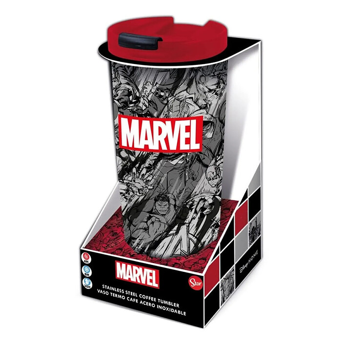 Marvel - Gobelet de voyage isotherme en métal Marvel Pattern pas cher